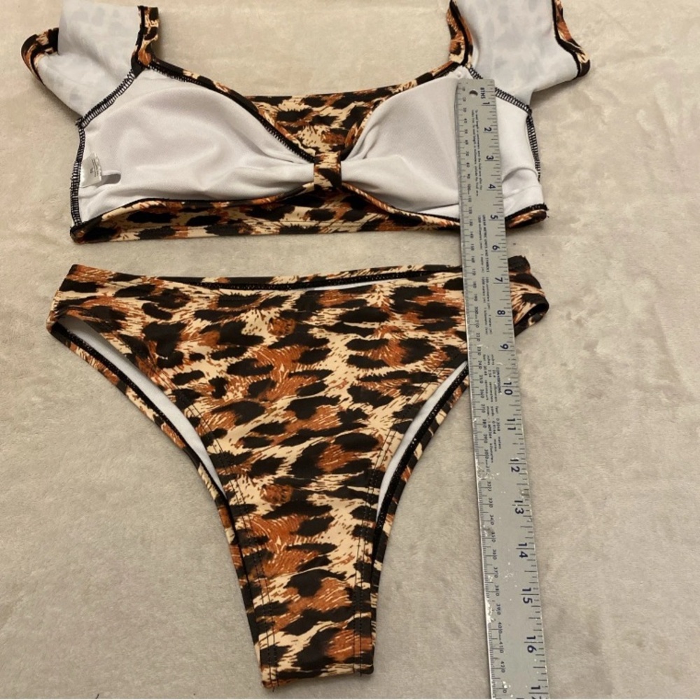 SHEIN Leopard Print Bikini - Brown and Black - Picture 14 of 16